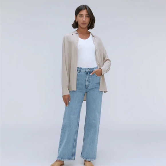 Everlane Salt THE WAY-HIGH® SAILOR JEAN Size 28. 27.5” inseam - Picture 1 of 3